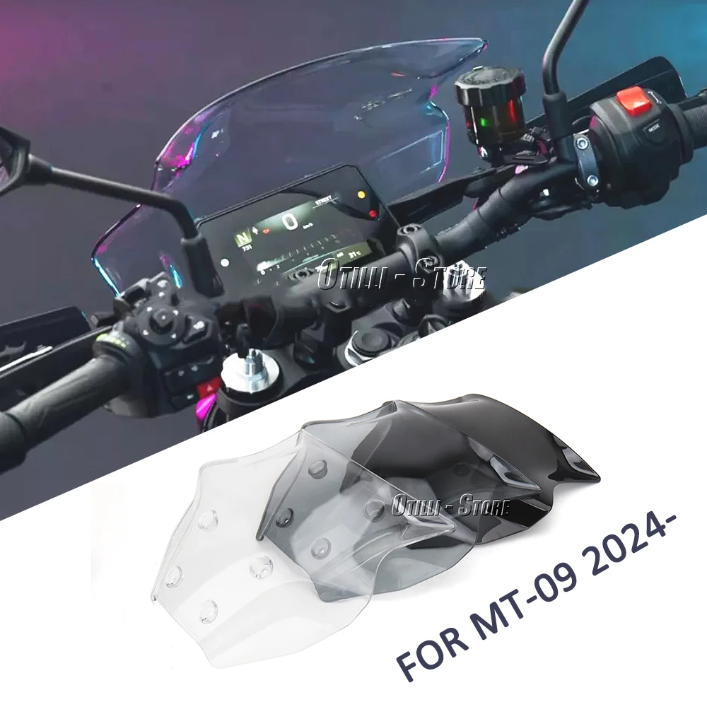 

Ветрозащитный экран на лобовое стекло мотоцикла, дефлектор, защитная крышка, ветровое стекло для Yamaha MT09 MT 09 3 вида цветов 2024
