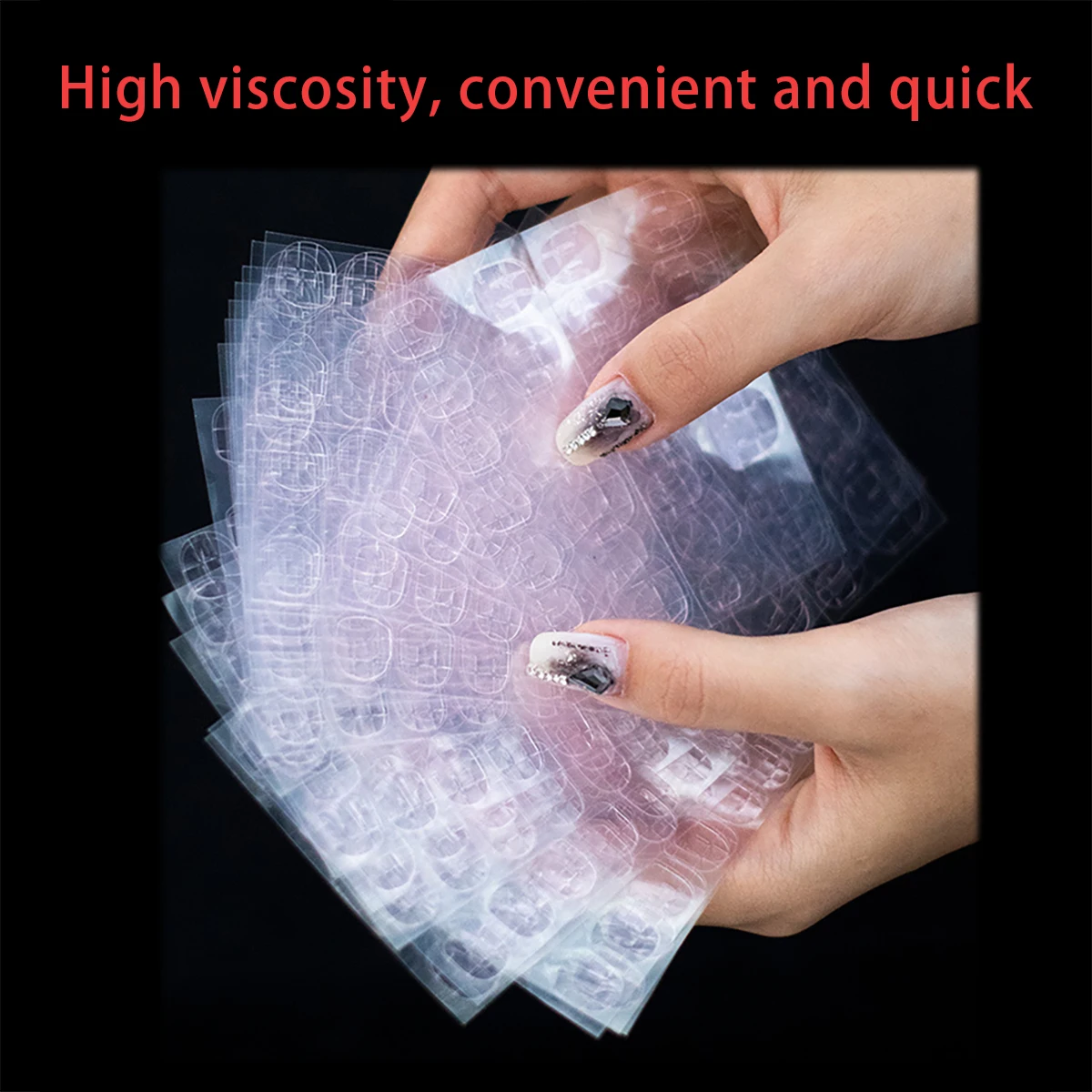 120Pcs False Nails Sticker Transparent Double-Side Adhesive Tapes Stickers Press on Fake Nail Tips Extension Sticker nail stickers nail art tools nail art decoration nail decals nail glue tape