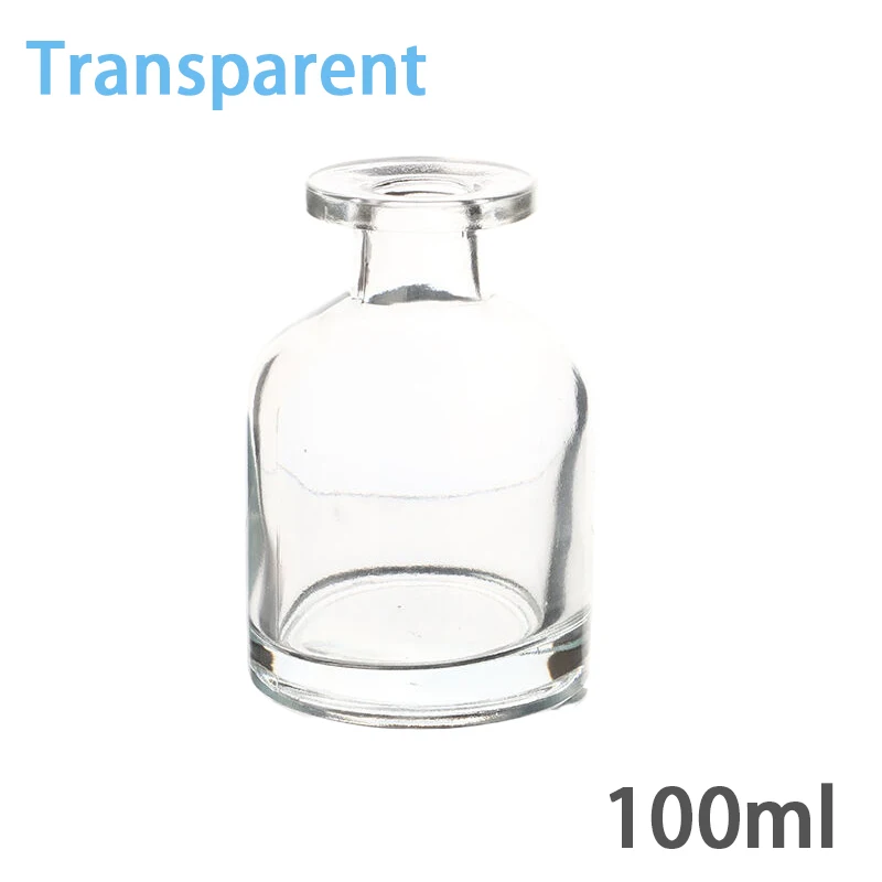 Elegant Glass Fragrance Diffuser Bottle - 100ml Home & Party Gift Essential Oil Container with Reed Sticks
