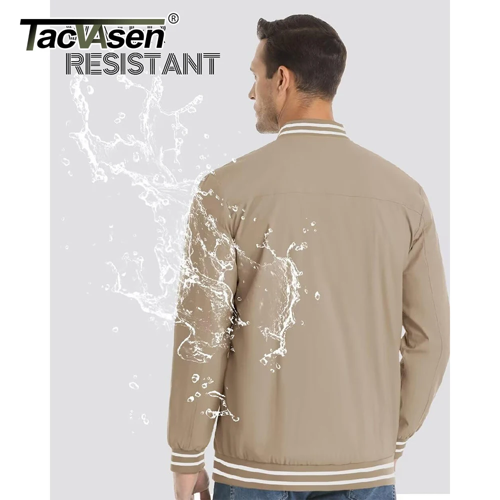 TACVASEN-سترة بيسبول غير رسمية للرجال ، خفيفة الوز...