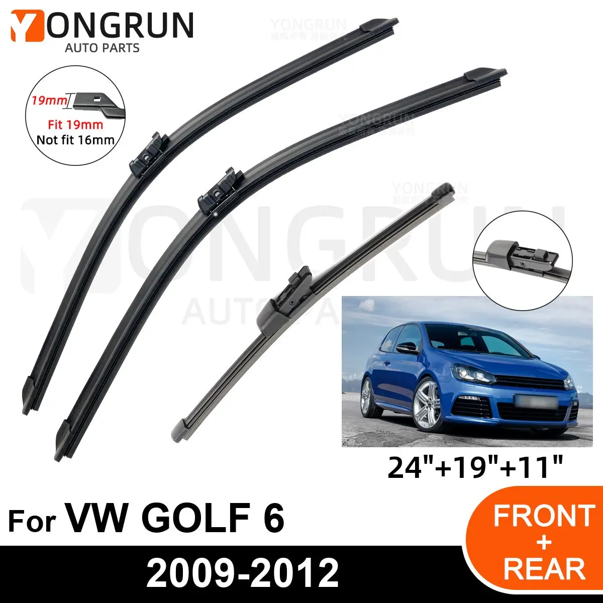 

Щетка стеклоочистителя для VW GOLF 6 Hatchback 2009-2012, 3 шт.