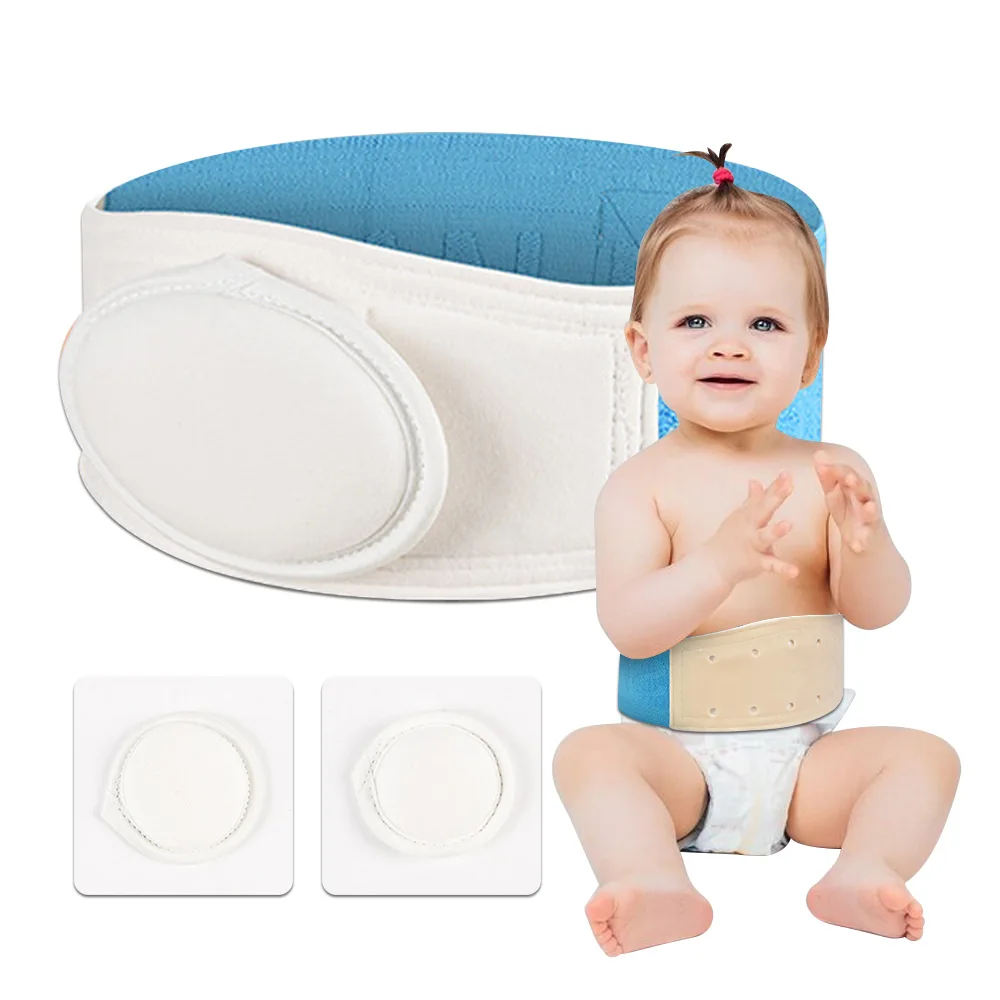 Infant Inguinal Umbilical Hernia Belt Navel Support Stickers Treatment Newborn Baby Belly Button with 3 Hernia Pad