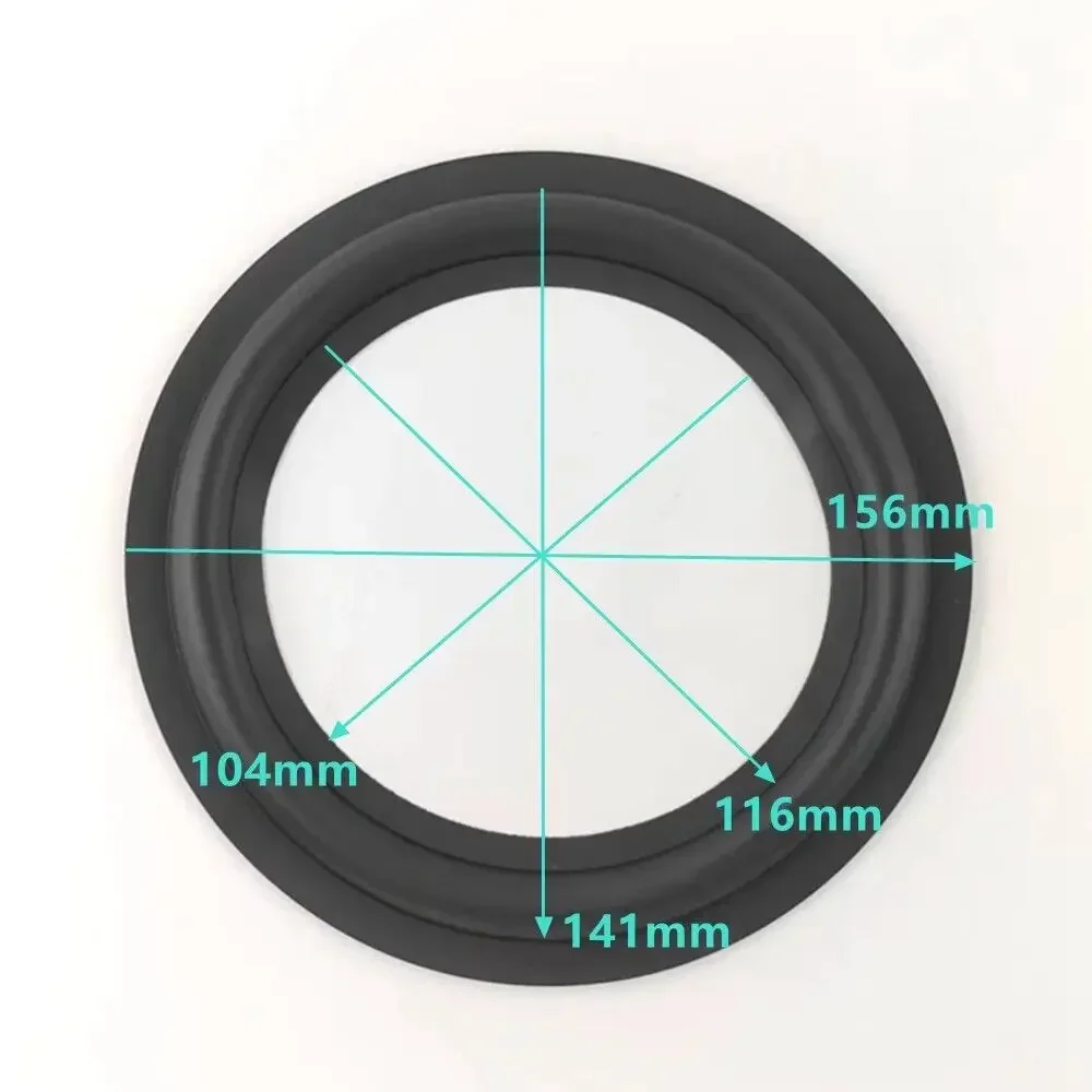 2pcs 6.5 인치 스피커 서라운드 우퍼 콘 에지 DIY 수리 액세서리 접이식 고무 서라운드 서스펜션