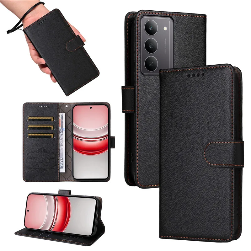 Anti-Theft Magnetic Leather Flip Wallet Case Cover