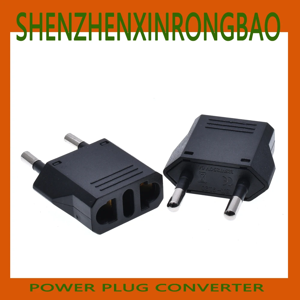 

Universal 6A 250v Portable Euro AU US to EU Power Plug Adapter European Italy Switzerland Travel Adaptor Plug White black blue