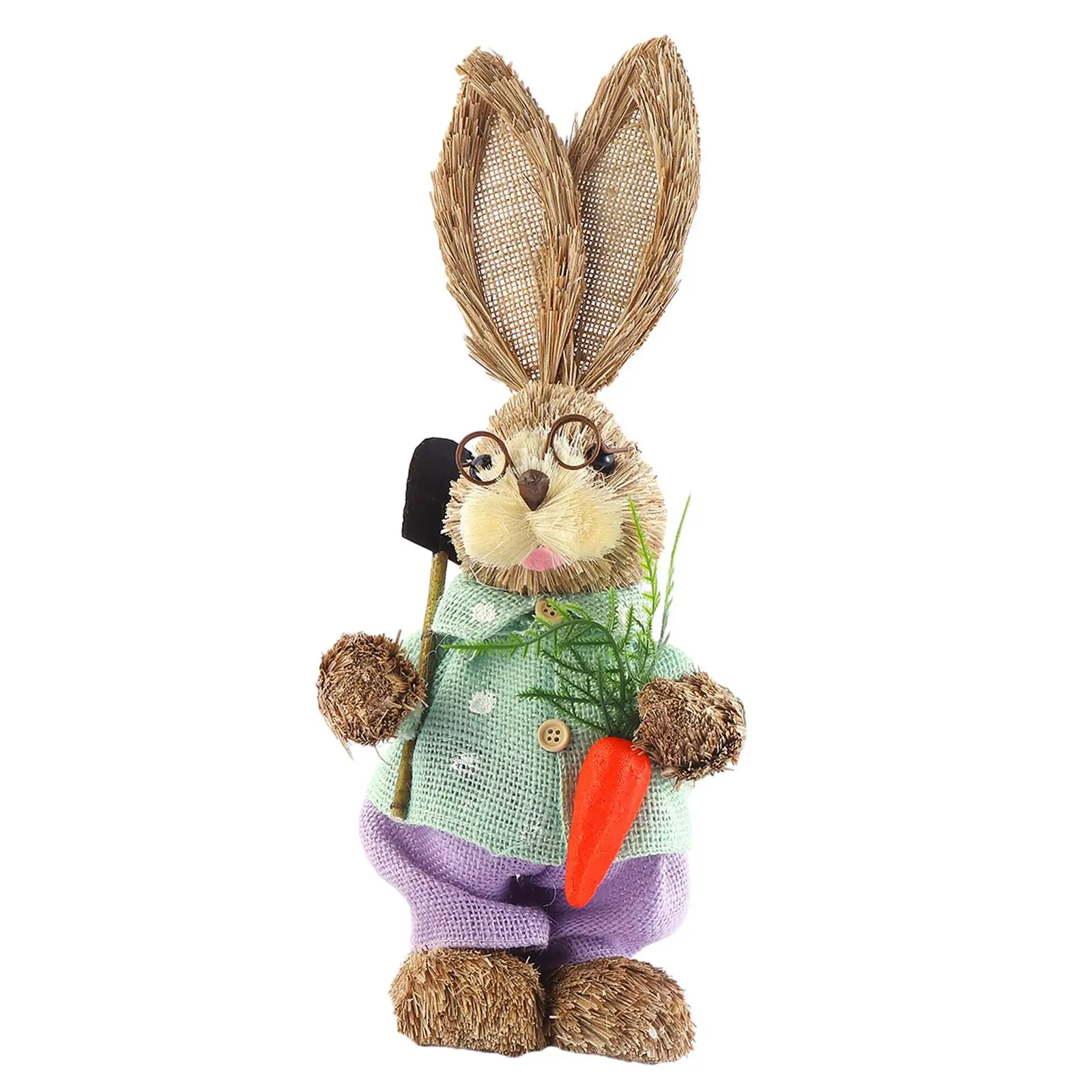 

Bunny Figurine Easter Gift Desktop Ornament Rabbit Sculpture Garden Decor Animal Statue for Balcony Outdoors Room Bedroom Home
