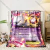 1PC Pokémon Game Card  Mewtwo Print Blanket Adult Children Warm Blankets Home Travel Car Soft and Comfortable Blanket for Gifts 2