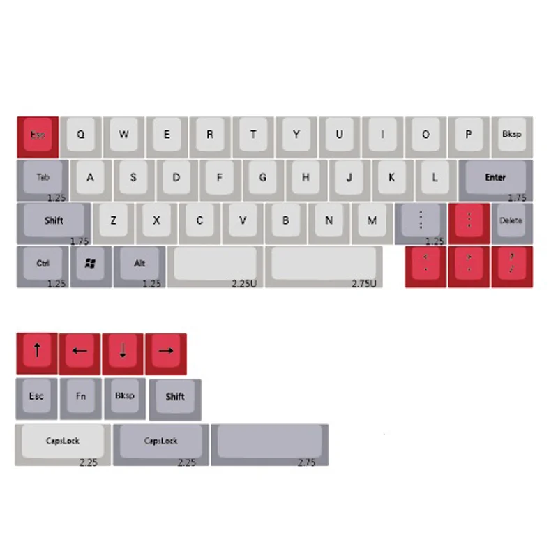 Idobao PBT poškrabané 40% nákres mechanická klávesnice čepice dye-sublimation pink/black/purple/orange/grey cherry/xda/ma poškrabané souprava