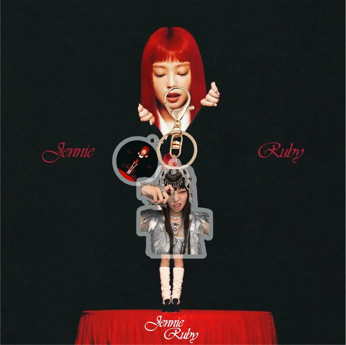 KPOP JENNIE SOLO Acrylic Keychain JENNIE RUBY Album Concept