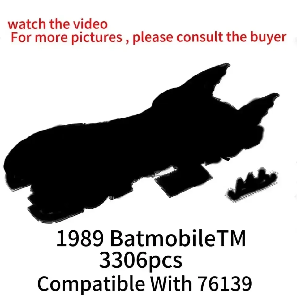 In Magazzino 1989 Batmobile Car 76139 Building Blocks Super Movie Car Model Bricks Toys For Boys Gift