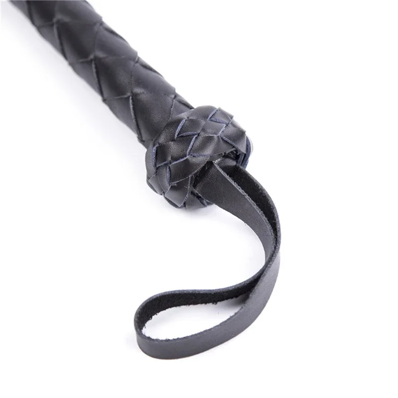 120CM Genuine Cowhide Leather Whip Horse Training Crop Whip Cowhide Leather Handle