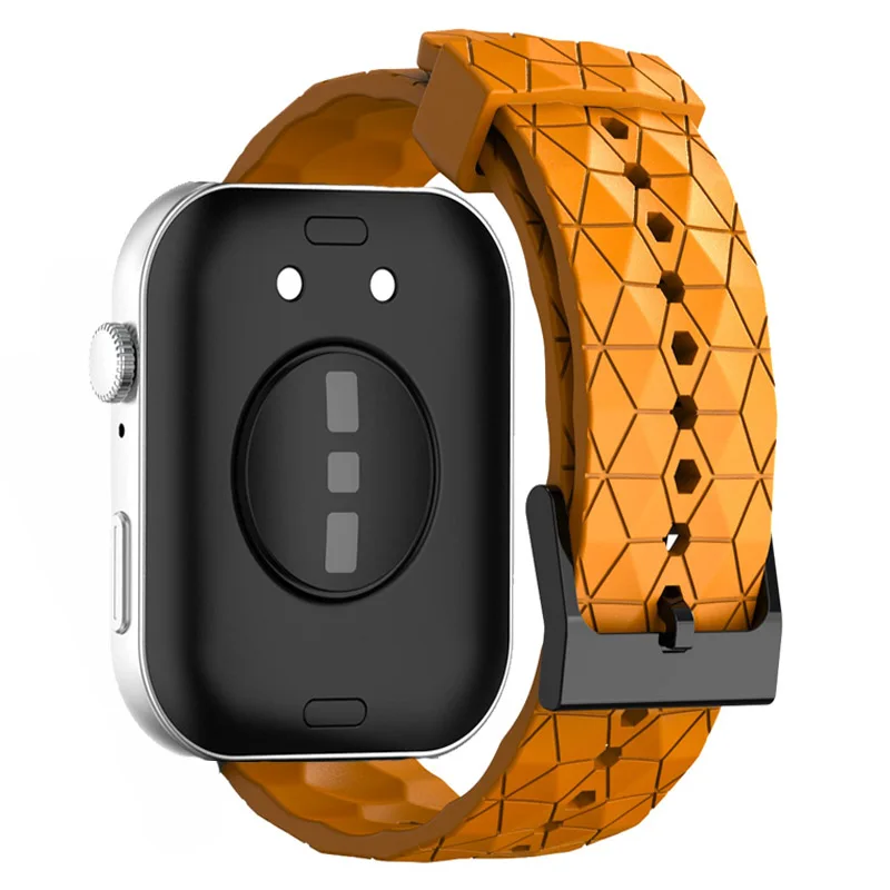 Football Pattern Soft Silicone Replacement Wristband