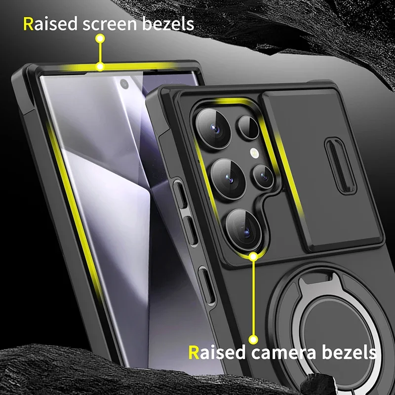 Luxury 360° Rotating Metal Ring Car Holder Armor Phone Case