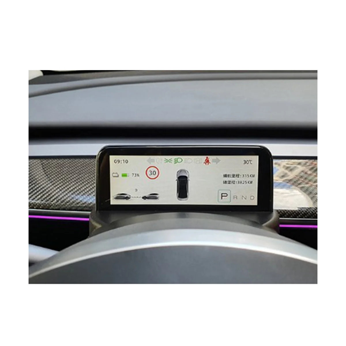 

Экран на рулевое колесо автомобиля, дисплей скорости питания, 4,6 дюйма, IPS Mini LCD панель приборной панели для модели Y/3