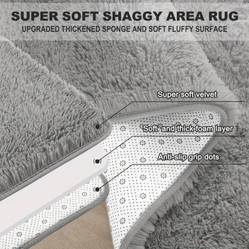 Extra thick bedside mattress in the bedroom plush carpet in the gray living room plush carpet cute home decor carpet 3