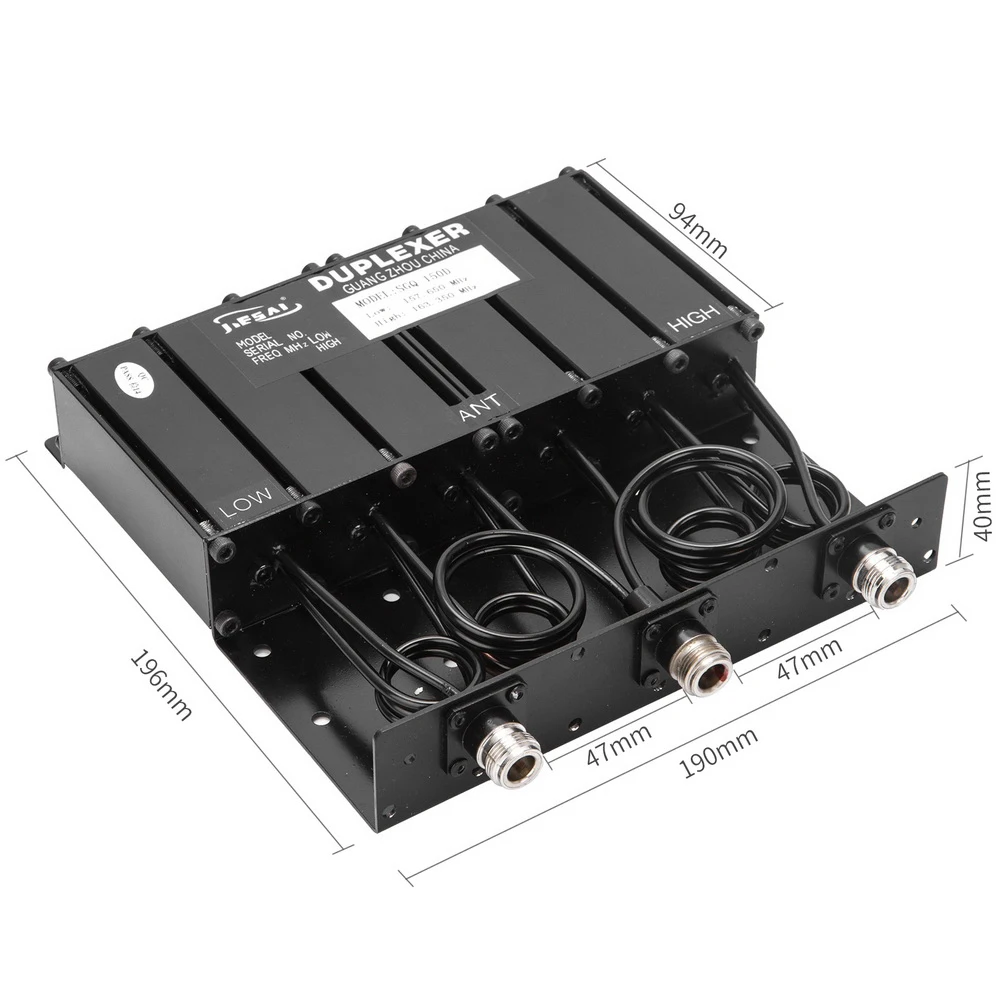 새로운 50W VHF 듀플렉서 SGQ-150D N-헤드 리피터 듀플렉서 TX: 157.650/RX: 163.350MHZ DIY 워키 토키 리피터 박스