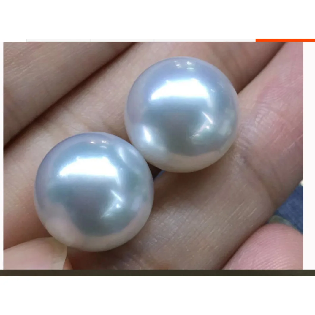 S58a40aa5ce6649f58b7939b4e33a47a0W Pair AA 16-17mm White Round Loose Pearl Undrilled Women Wedding Party Jewelry Accessories Necklace Earring Bracelet Ring Pendant