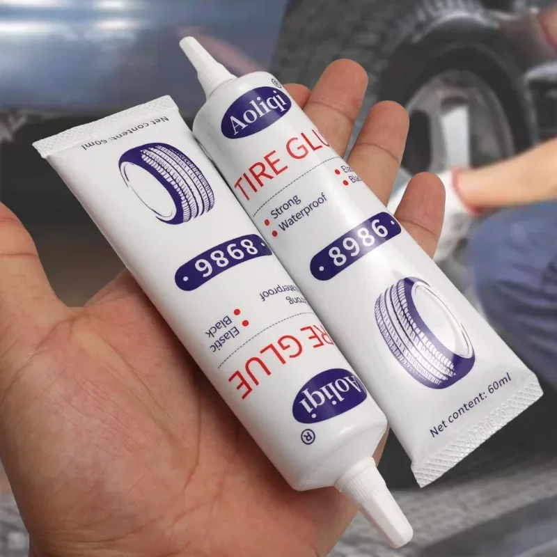 Tire repair glue Car tire repair glue auto black rubber wear-resistant adhesive instant strong bond leather strong rubber