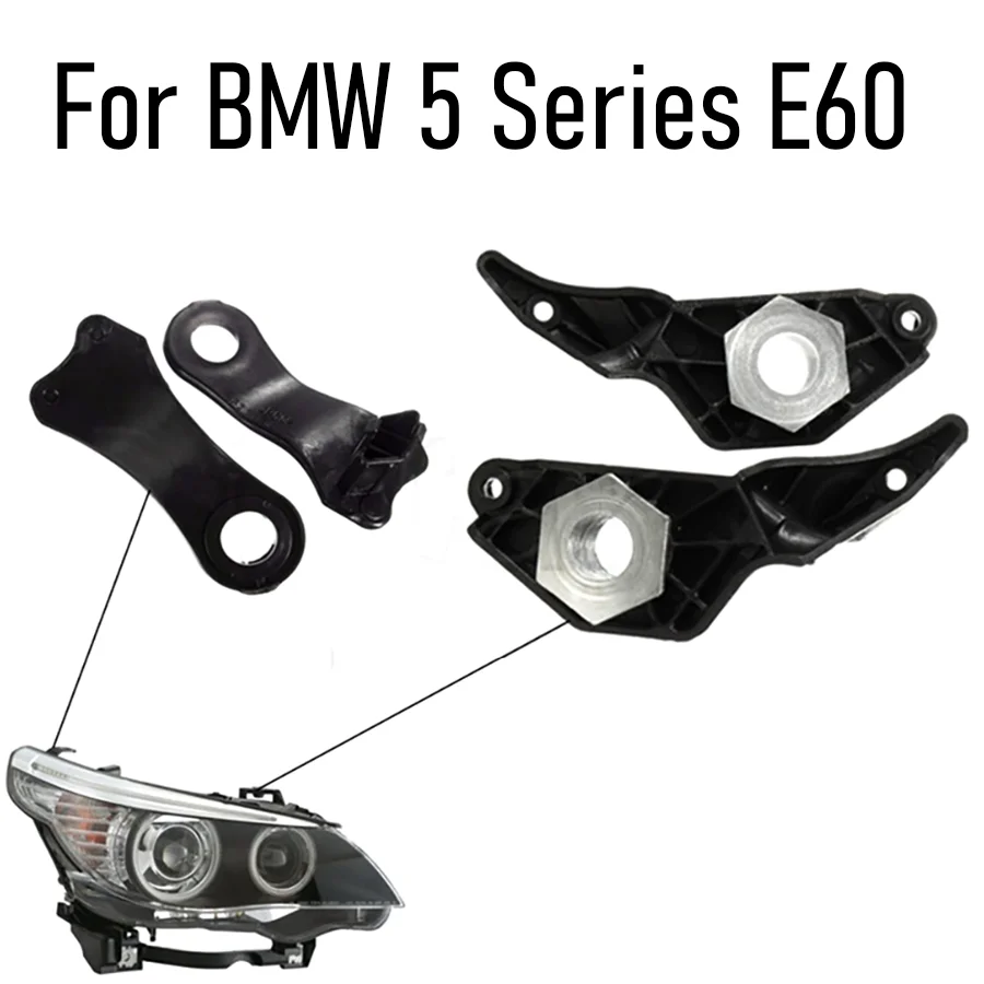 Supports Et Clips De Phare Pour BMW E60 E61 - Compatible 525i 530i 545i 550i Etc. (2003-2010) - Paire Avant Gauche/droite En Plastique