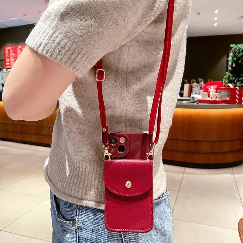 S 21 22 23 24 20 Crossbody Wallet Card Holder Case For Samsung Galaxy S21 S23 S20 Fe S22 S24 Plus Ultra Lanyard Silicone_voghion.com