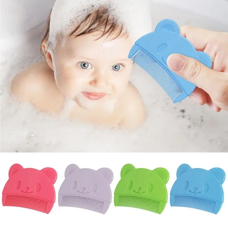 Infant Hair Comb Cartoon Bear Hair Combs Cradle Caps for Children Sensitive Skin
