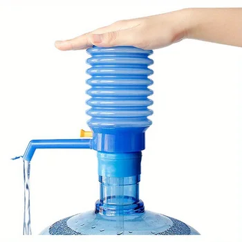 Portable Hand Press Manual Pump Bottled Drinking Water Bucket Dispenser with Removable Tube Vacuum Action Device 1