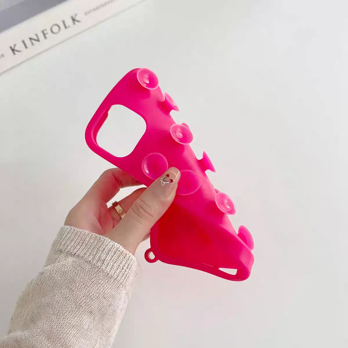 Shockproof Anti-Slip Silicone Phone Case with Suction Cup Design
