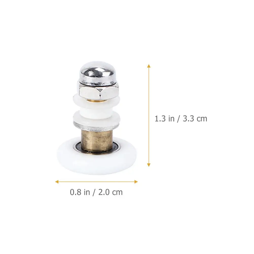 4 Pcs Glass Sliding Door Pulley Shower Rollers Replacement Pulleys Part Runners Component
