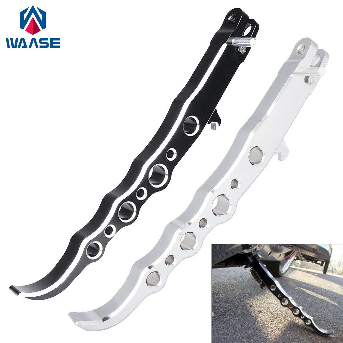 

waase Motorcycle Parts CNC Billet Exotic Kickstand Kick Side Stand Foot Support For SUZUKI Boulevard M109R VZR1800 2006-2021