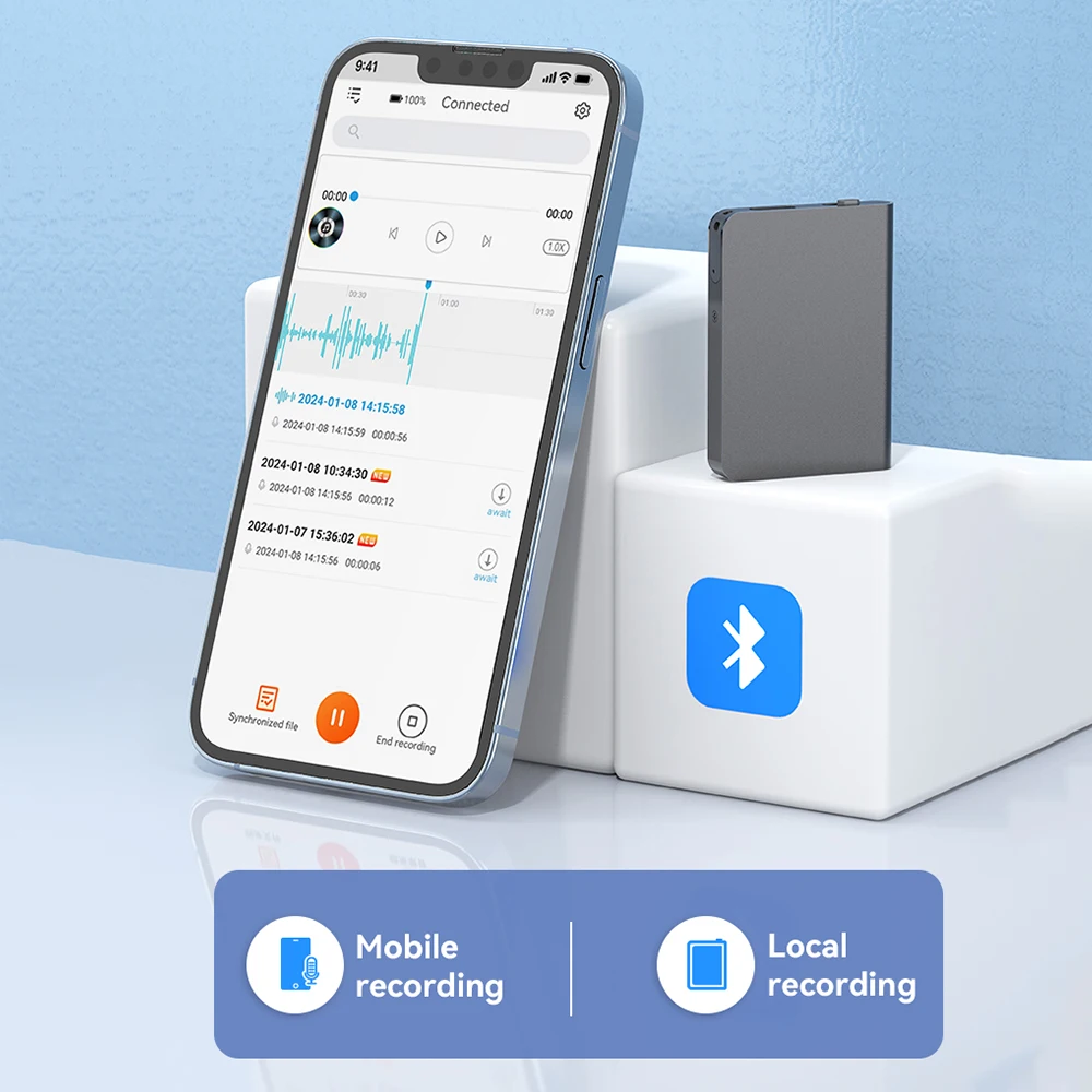 ChatGPT AI Powered Mini Voice Recorder Usb Flash Drive App Control Phone Call Dictaphone Transcribe Summarize Translator Mp3 voice recorder