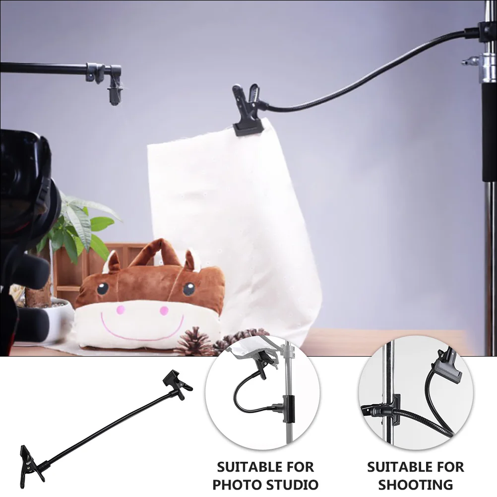 Photography Background Clamp Flexible Gooseneck Background Clamp Durable Metal Clamp for Photography Accessories and Shooting Props