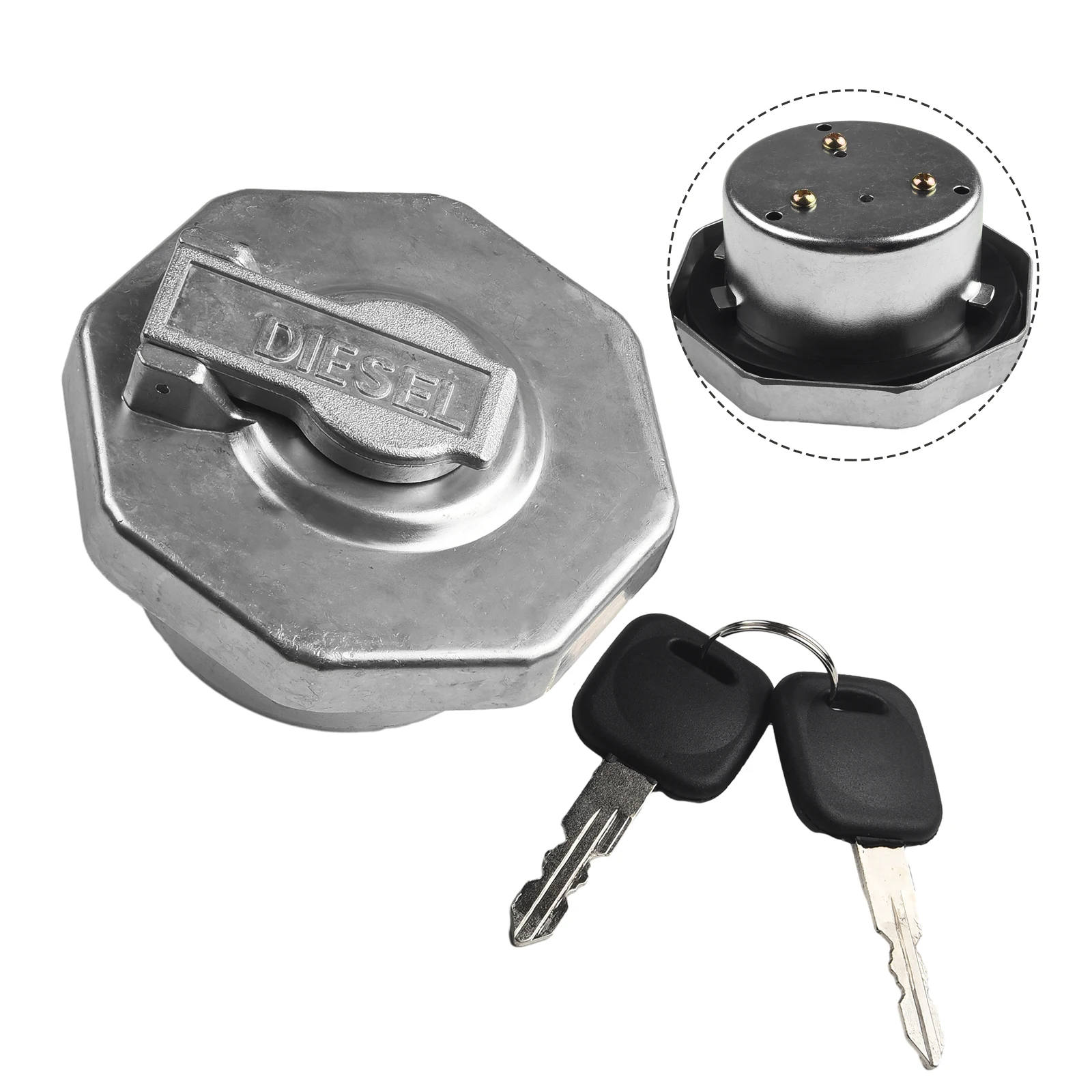 

Durable Replacement Fuel Cap Accessory Assembly Car Easy Installation For ISUZU ELF NPR NQR 4HK1 With Key 1pcs