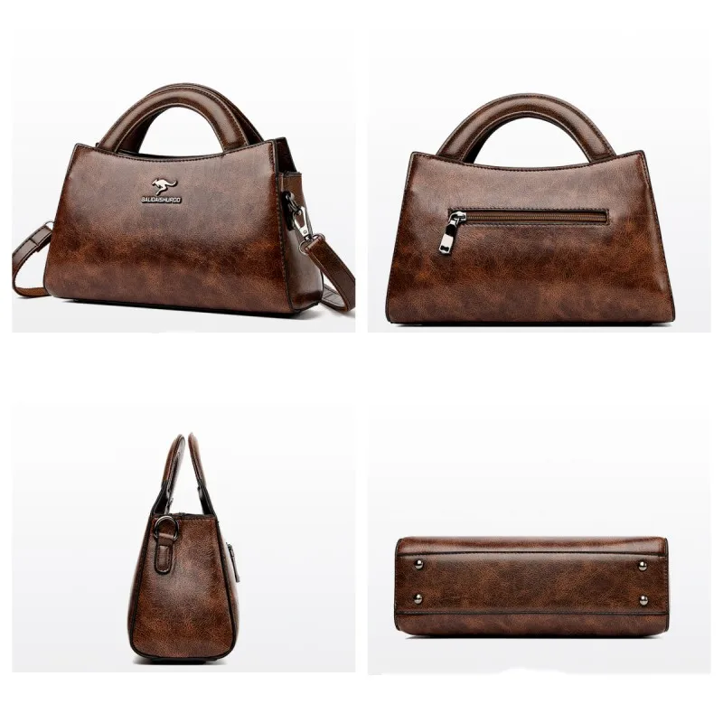 High Quality Leather Women's Handbag Luxury Designer Women's One Shoulder Crossbody Bag 2023 High Capacity Trendy Handbag