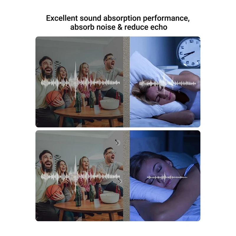 Smart-12 Pack Sound Proof Panels,Y-Shape Self-Adhesive Acoustic Wall Panels,12X11x0.4Inch,For Home Office & Gaming Room
