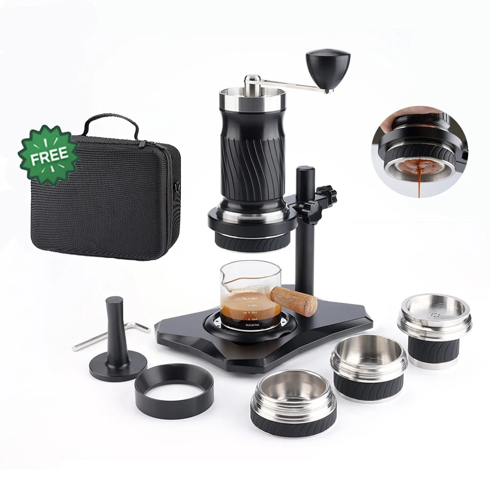 iCafilas 2in1 Manual Espresso Coffee Maker Machine Stainless Steel