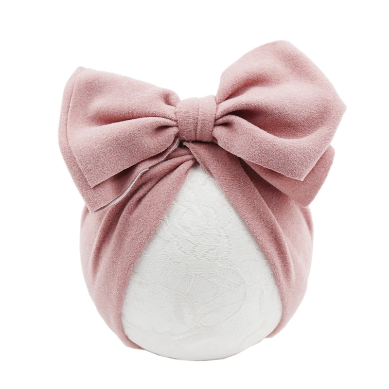 R6FD Cute Newborn Baby Bowknot Hat Girls Boys Infant Girl Toddler Hospital Caps Bonnet Hat Easy To Wear Or Take Off 3