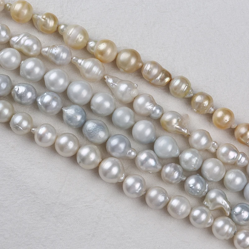 

12-14mm Baroque Natural Freshwater Pearls Strands For Sale