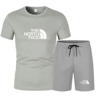 Ensemble de vêtements de sport pour homme, tendance, nouveau t-shirt à manches courtes et pantalon, tenue en 2 pièces, décontractée, pour la course à pied, la salle de sport, l'entraînement, t-shirts 3