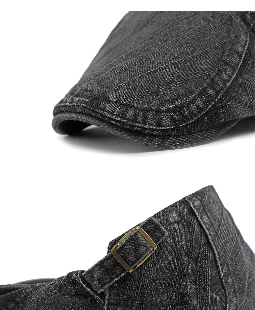 Hot Sale HT4337 Berets New Fashion Spring Summer Autumn Cs for Men Women Washed Cotton Denim Hat Male Female Adjustable Beret_mkmklike.com