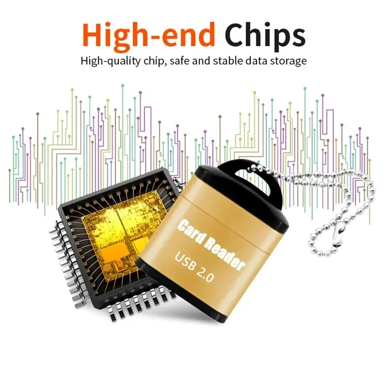1/2/3개 미니 고속 USB 2.0 카드 리더 SD 메모리 카드 어댑터 PC 컴퓨터 노트북 자동차용 마이크로 SD 카드 리더