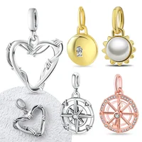 2025 Collection of Valentine's Day Gift Brand ME Wire Heart Medallion Dangle Charm Fit Women's Original Bracelets and Ne 1