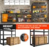 40" Wide Garage Storage Shelves Heavy Duty Shelving Unit 72" Tall Garage Shelving for Storage with 5 Tier Adjustable Metal Wire 6