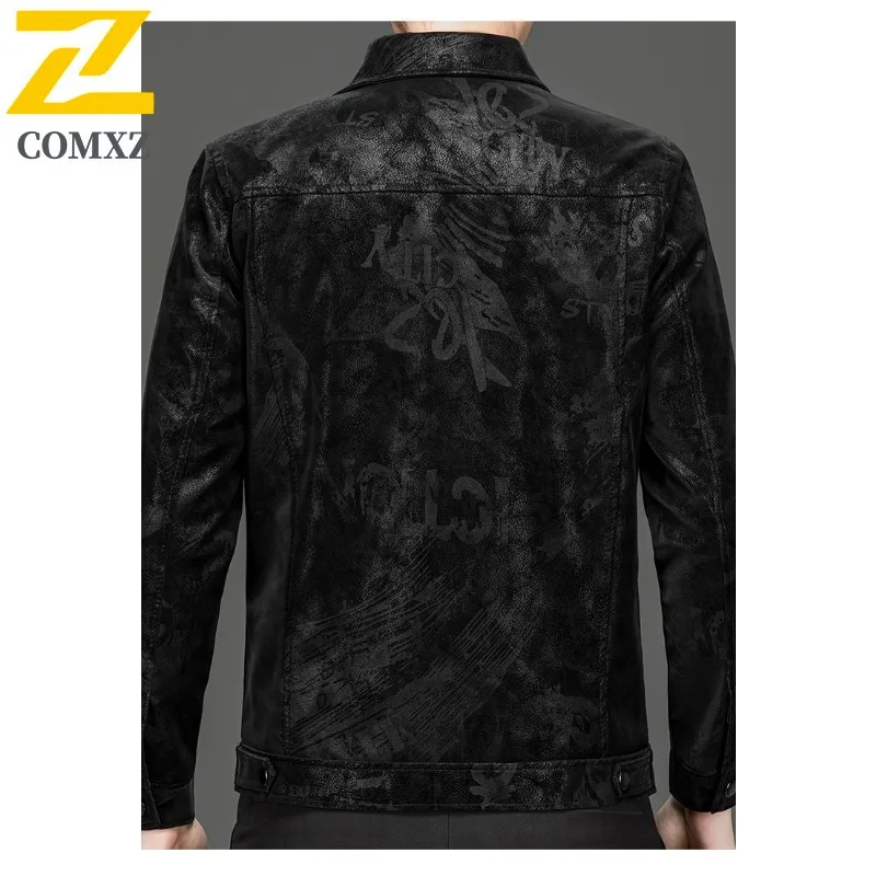 EIAO Spring Autumn Men's Suede Leather Jacket Versatile Casual Lapel Coat Business Trendy Korean Style Sports Outerwear New 2025