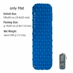 Ultralight Waterproof Inflatable Camping Mattress (Blue)