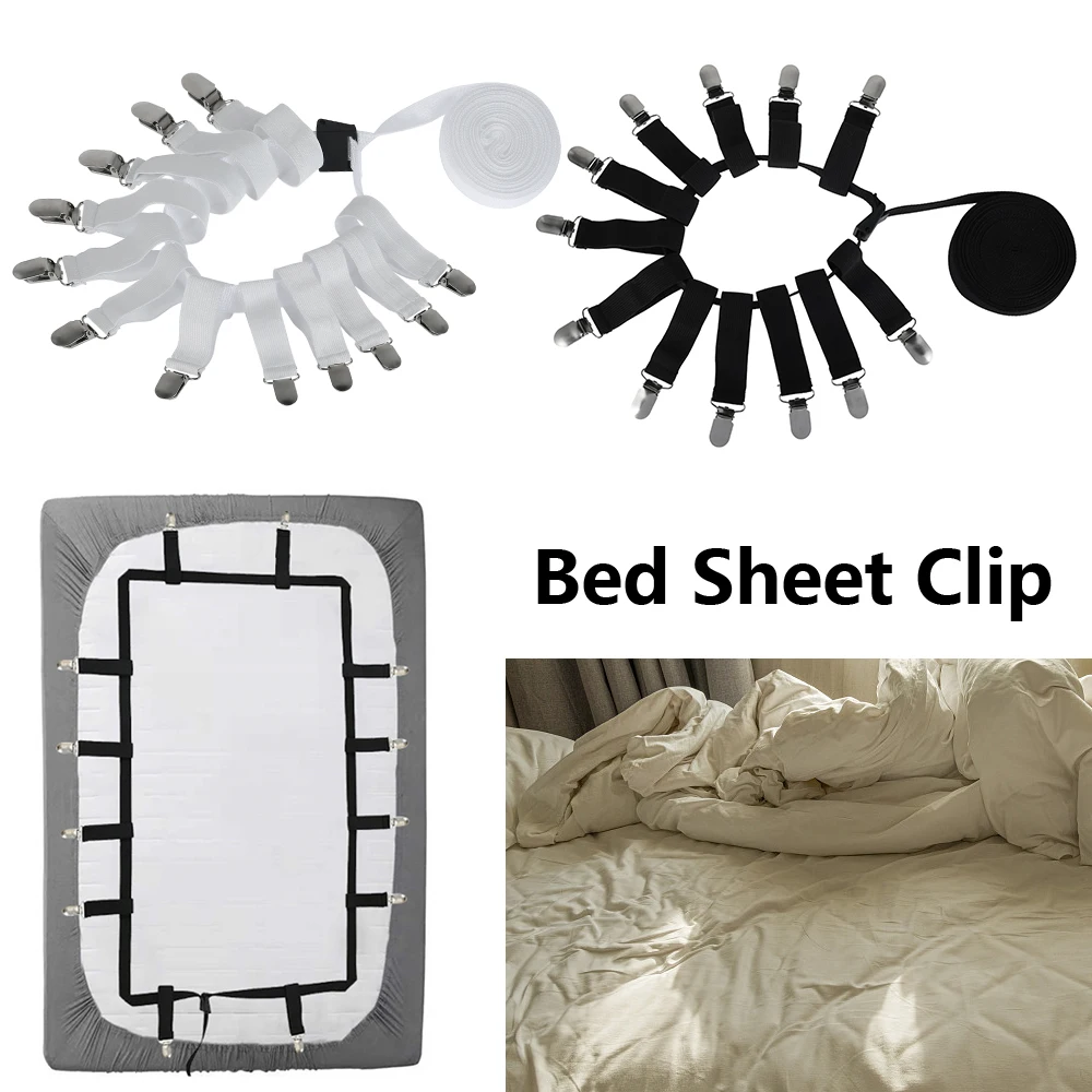 New Style Bed Sheet Holders Adjustable Elastic Mattress Cover Corner Holder Clip Bed Grippers Suspender Fasteners Straps 2
