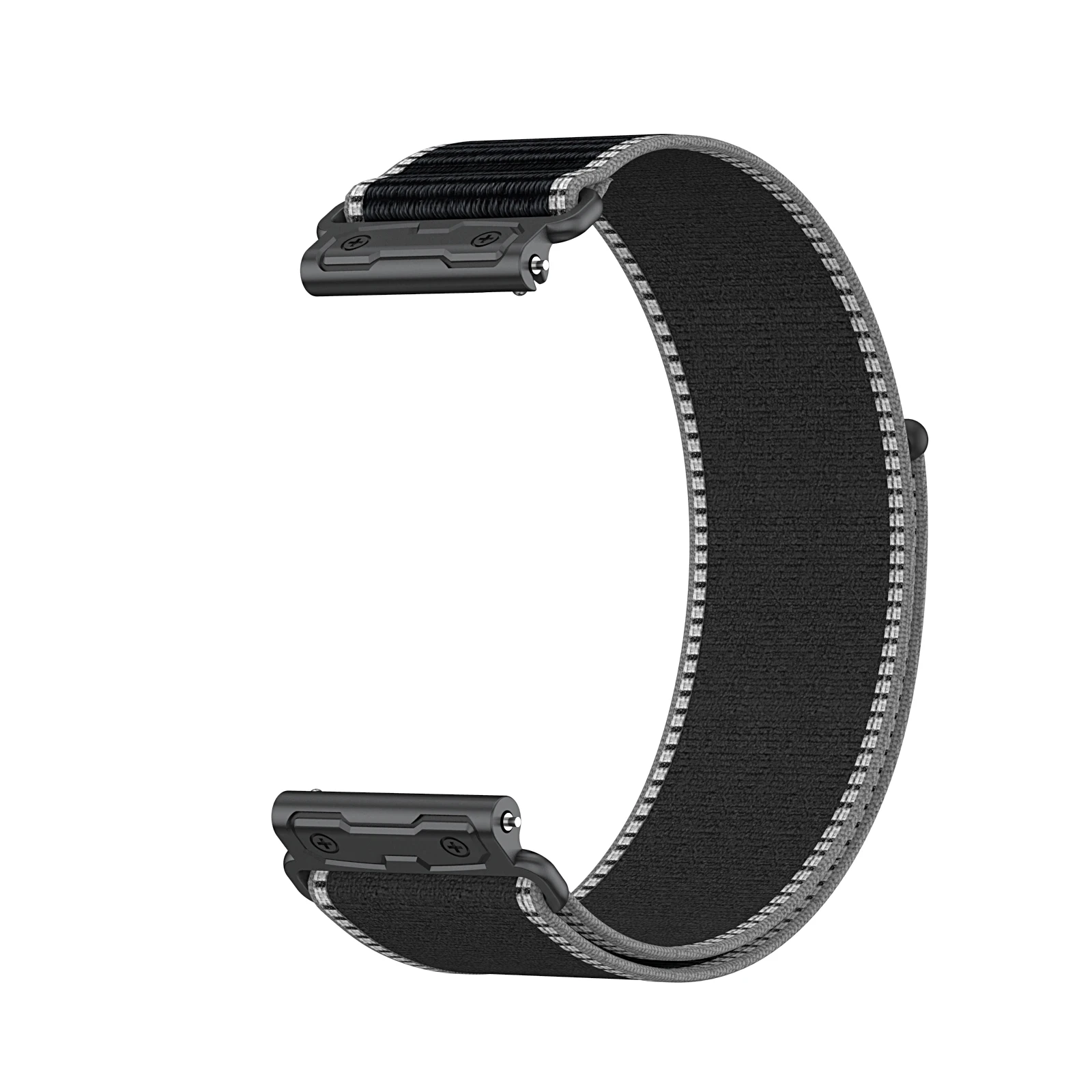 Nylon Braid Adjustable Outdoor Watch Strap with Metal Connector - 24mm Band