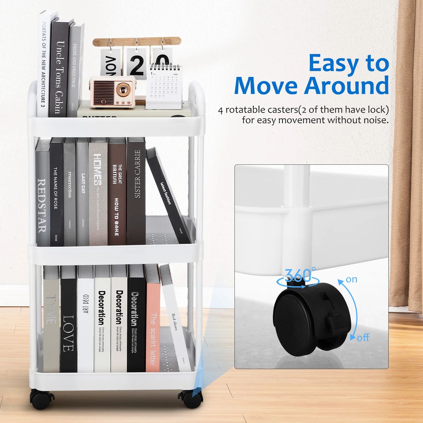 Trolley Rack Storage Drawers Wheel Wheels Rolling Cart Portable Shopping Carts