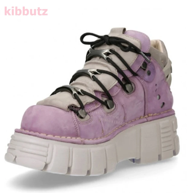 パンクスニーカープラットフォームロックゴシックダークスタイル