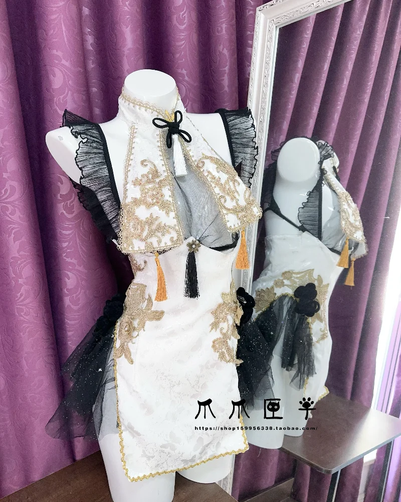 

COSMART Azur Lane Elbing Cheongsam Cosplay Costume Cos Game Anime Party Uniform Hallowen Play Role Clothes Clothing New Full