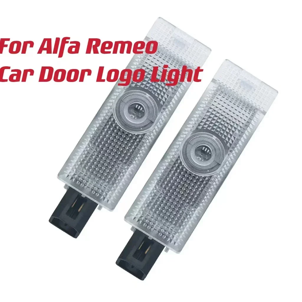 

2/4 Pcs High Quility HD Car Door Projection Lamp Emblem Welcome Light For Alfa Romeo Giulia Stelvio Giulietta Mito 159